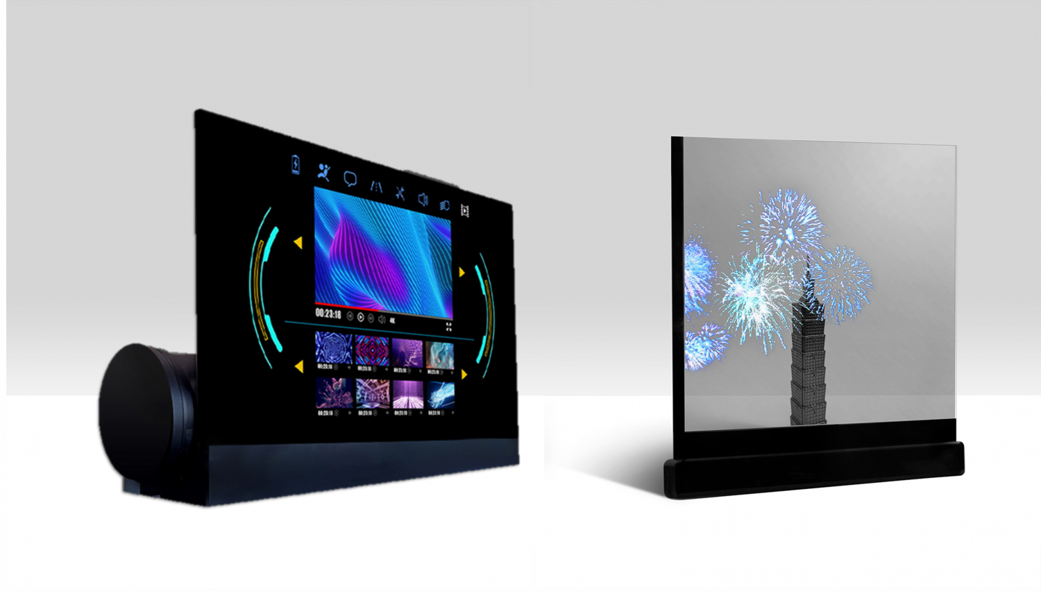 可捲式、折疊性、高透明